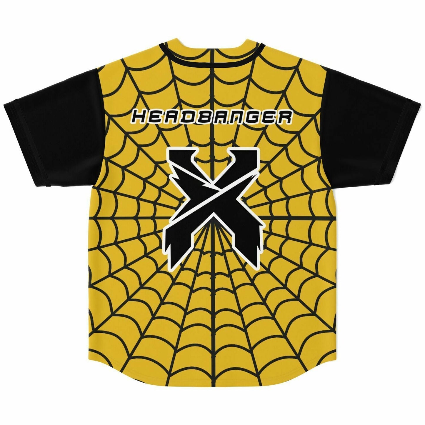 Excision Yellow Spider Web Rave Baseball Jersey