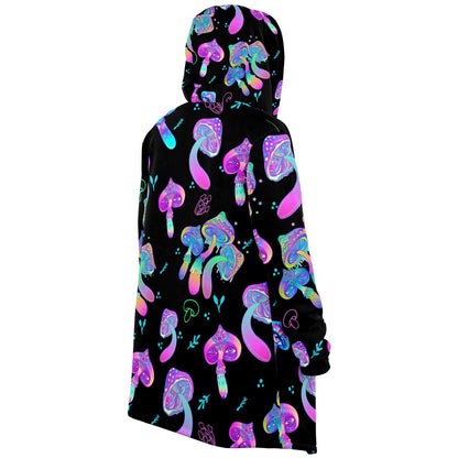 Black Glowing Psychedelic Rave Cloak