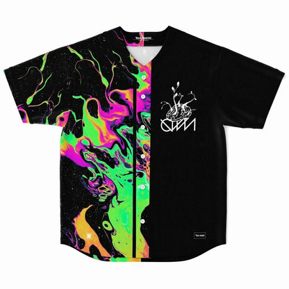Black Acid Melt Rave Baseball Jersey