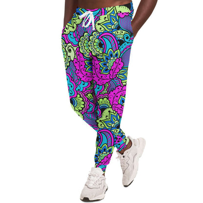 Magenta Paisley Floral Rave Joggers