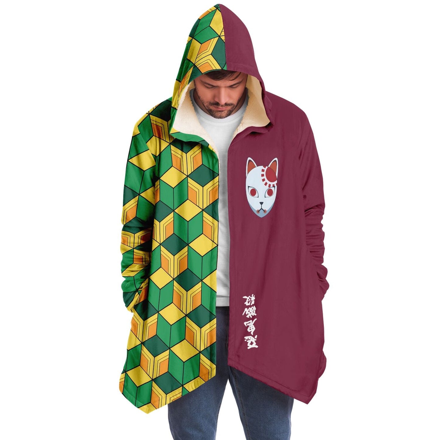 Split Green Rave Cloak