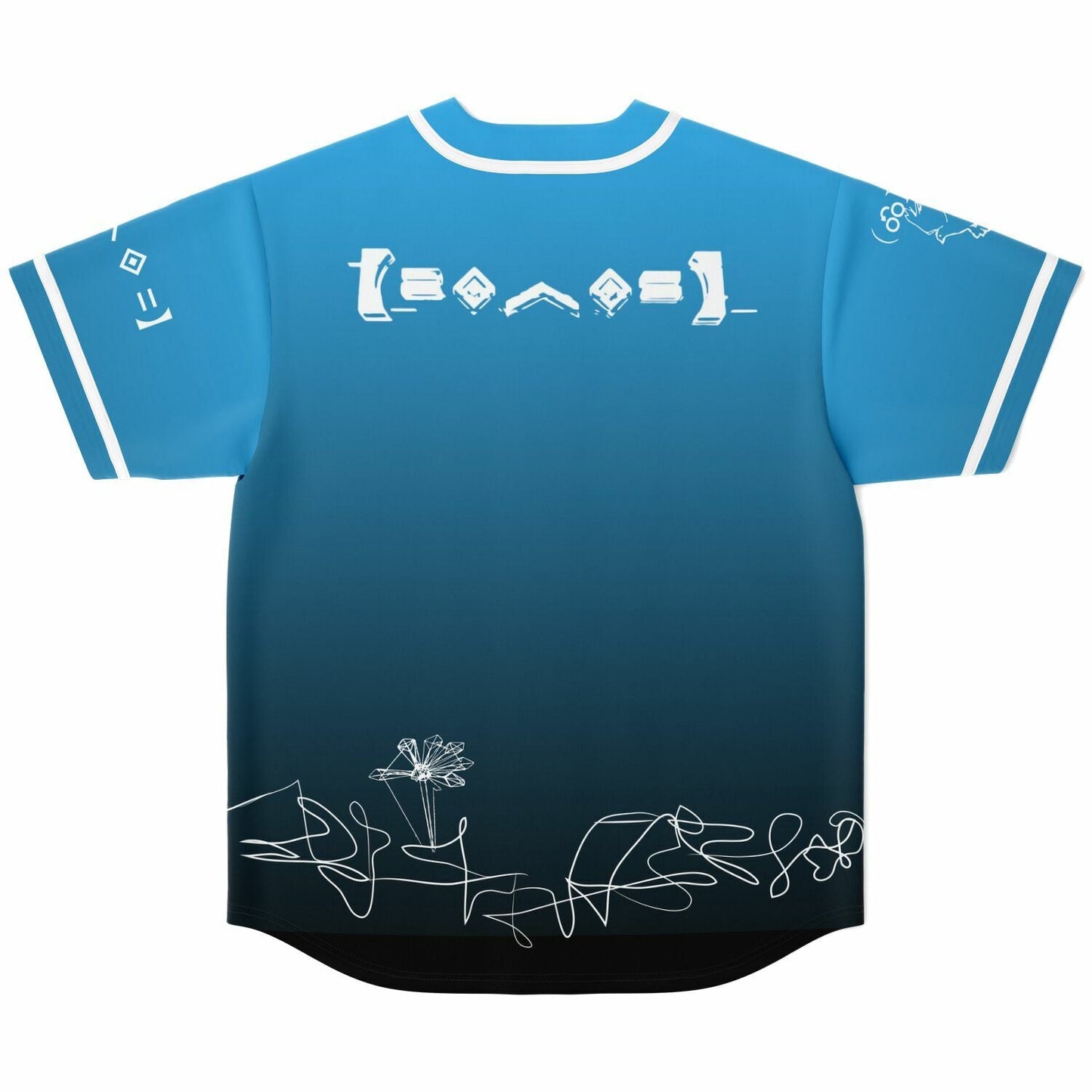 Porter Robinson Sky Blue Minimalist White Rave Baseball Jersey