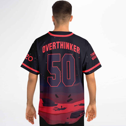 Dark Navy Minimalist Flat Rave Baseball Jersey