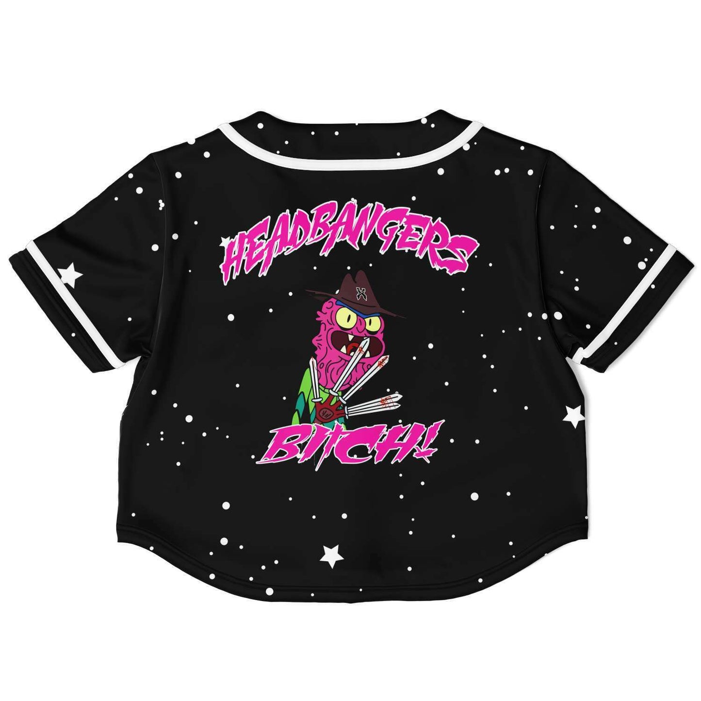 Headbangers bitch terry crop top jersey