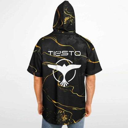 Tiesto Black Marble Rave Hooded Baseball Jersey