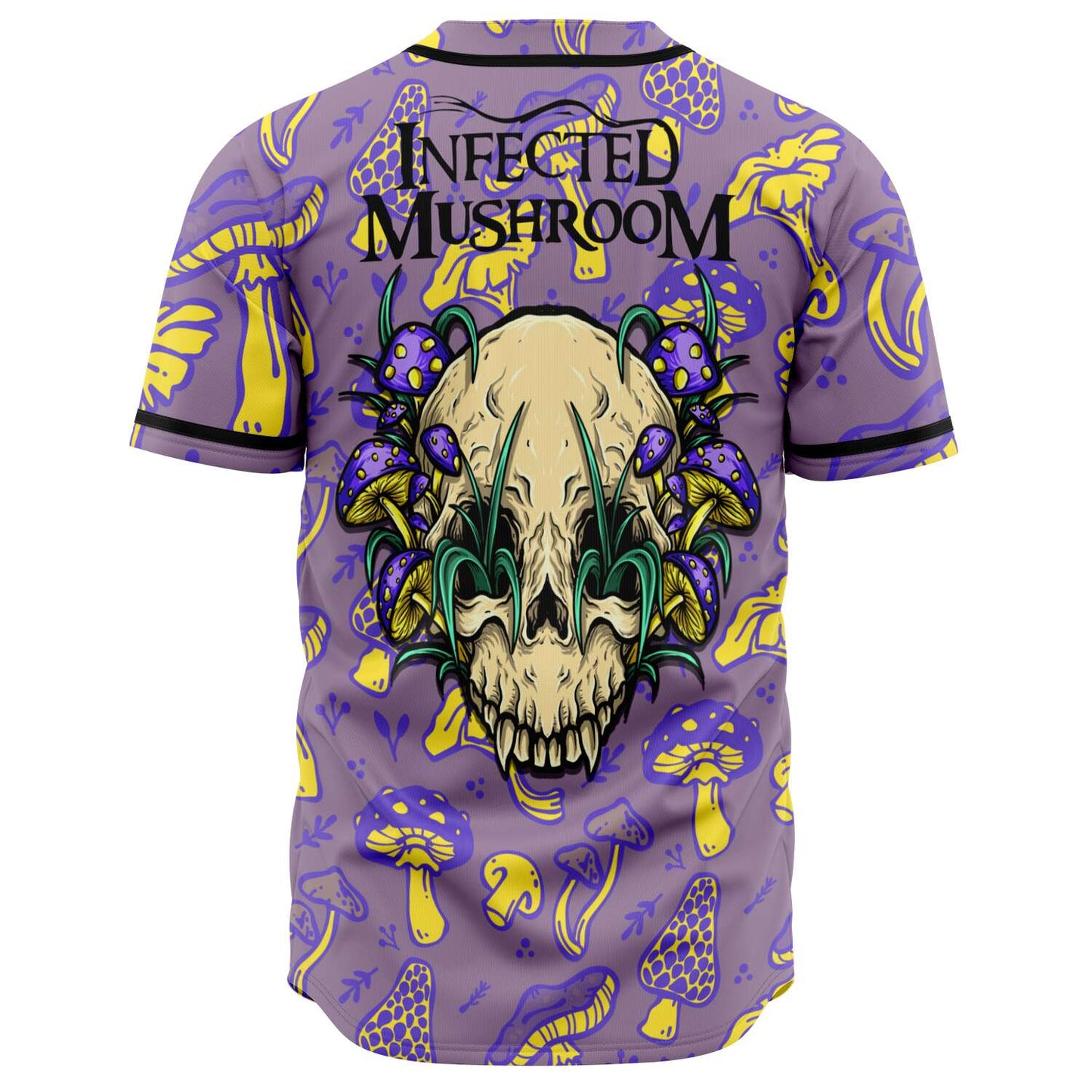 Infected Mushroom Lavender Psychedelic Mushrooms Rave Baseball Jersey