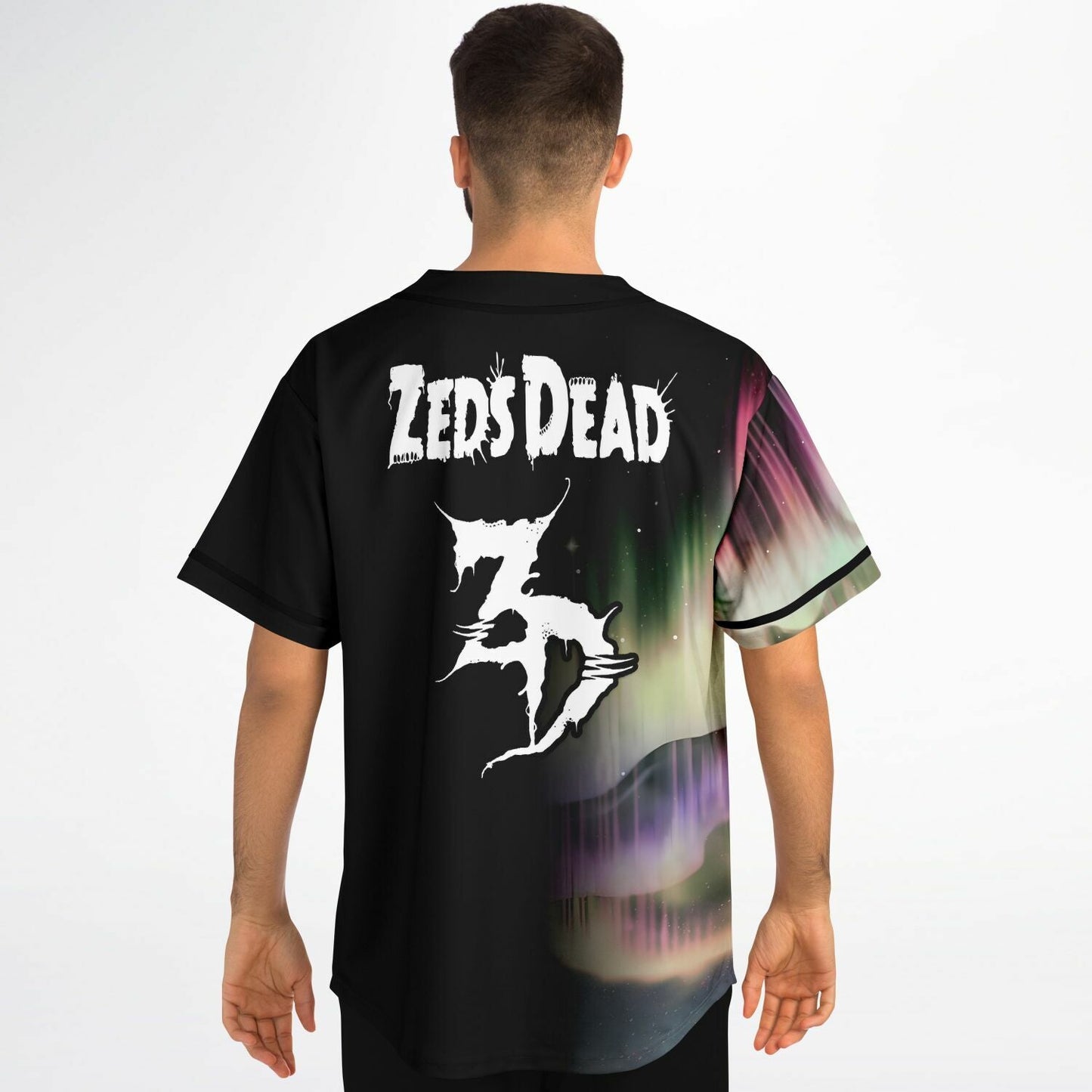 Zeds Dead Black Aurora Borealis Rave Baseball Jersey