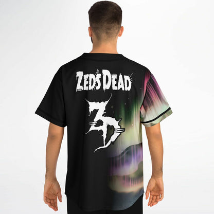 Zeds Dead Black Aurora Borealis Rave Baseball Jersey
