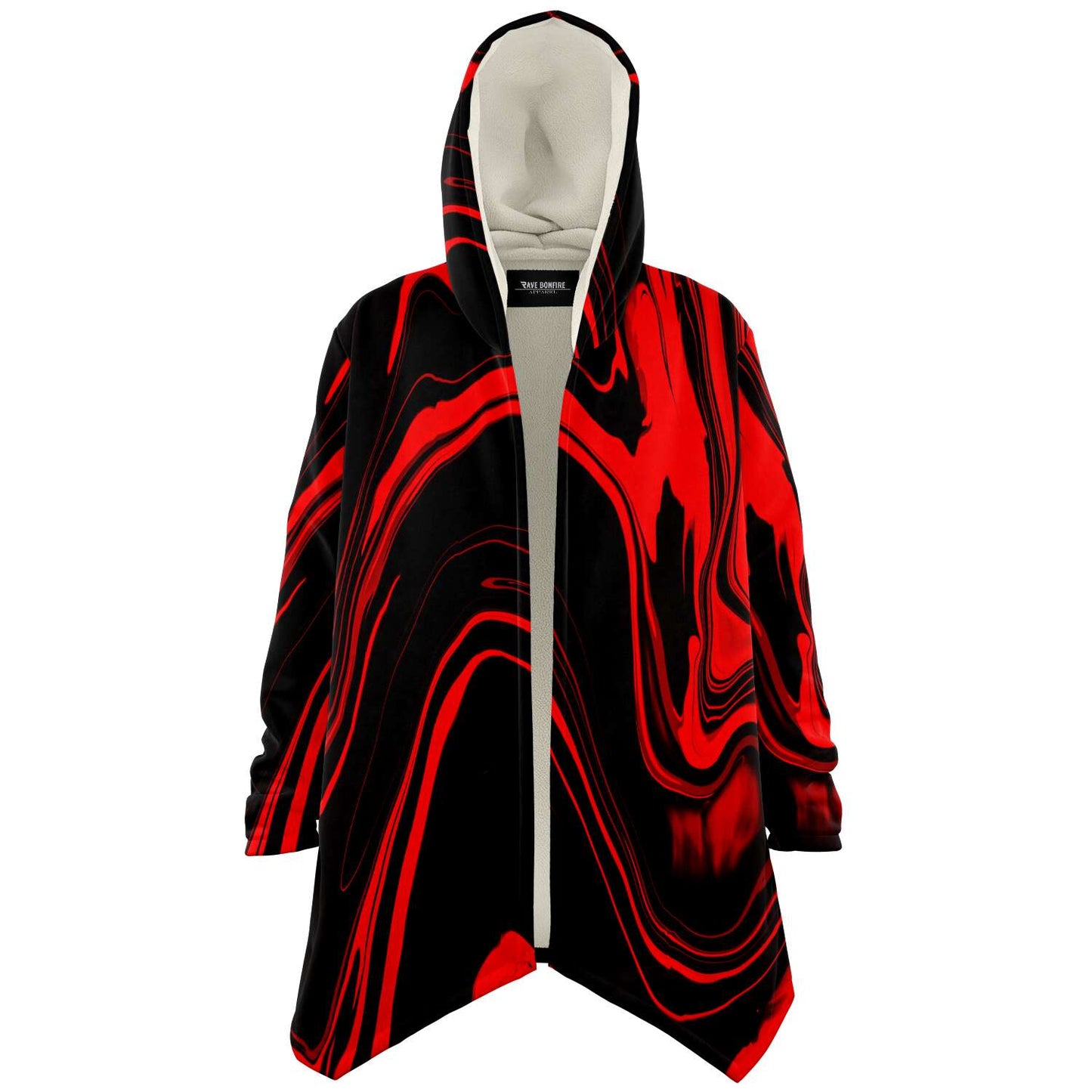 Black Red Liquid Rave Cloak