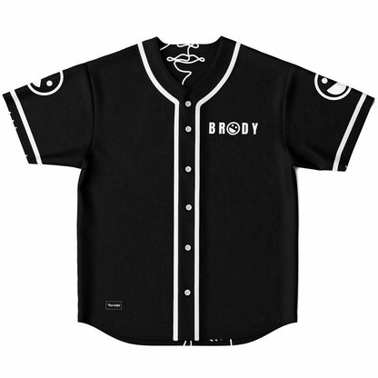 Black & White Line Art Reversible Baseball Jersey