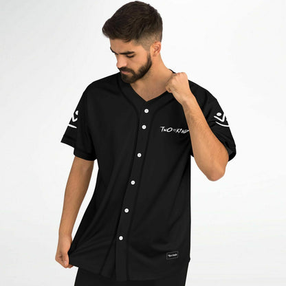 Black Minimal Wordmark Rave Baseball Jersey