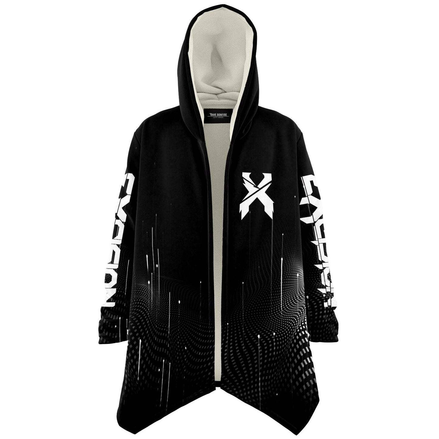 Excision Black Stylized Crossed Rave Cloak