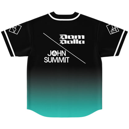 Dom Dolla Black Teal Text Based Rave Baseball Jersey