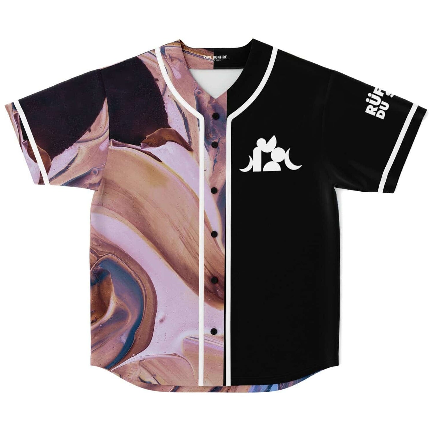 RÜFÜS DU SOL Black Paired Half Rave Baseball Jersey