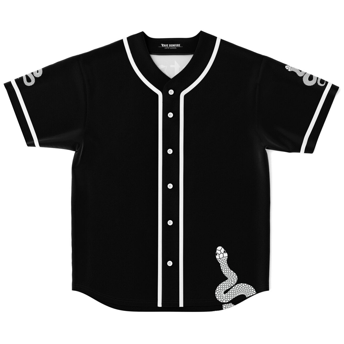 Black Old English Rave Baseball Jersey