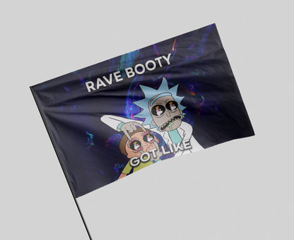 Black Cartoon Scientist Rave Flag