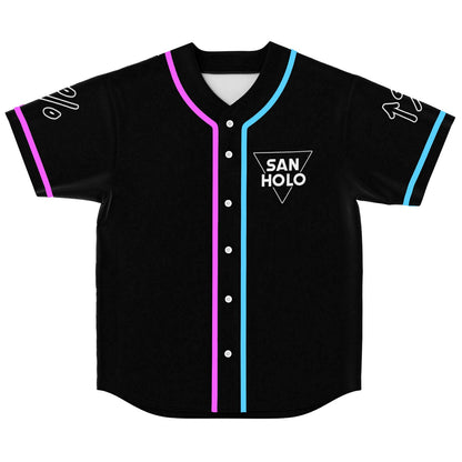 San Holo Black Minimal Neon Rave Baseball Jersey