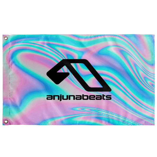 Anjunabeats Iridescent Pastel Logo Rave Flag