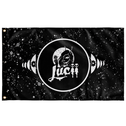 Lucii Black Circular Badge Rave Flag