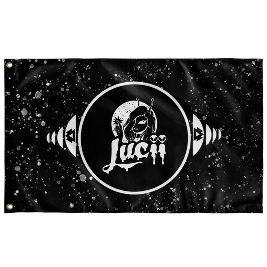 Lucii Black Circular Badge Rave Flag