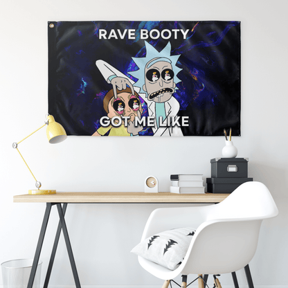 Black Cartoon Scientist Rave Flag