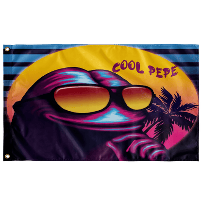 Purple Retro 80S Rave Flag