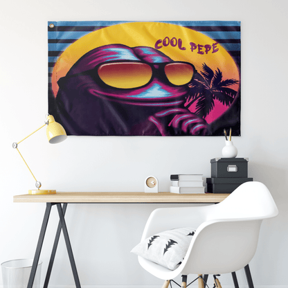 Purple Retro 80S Rave Flag