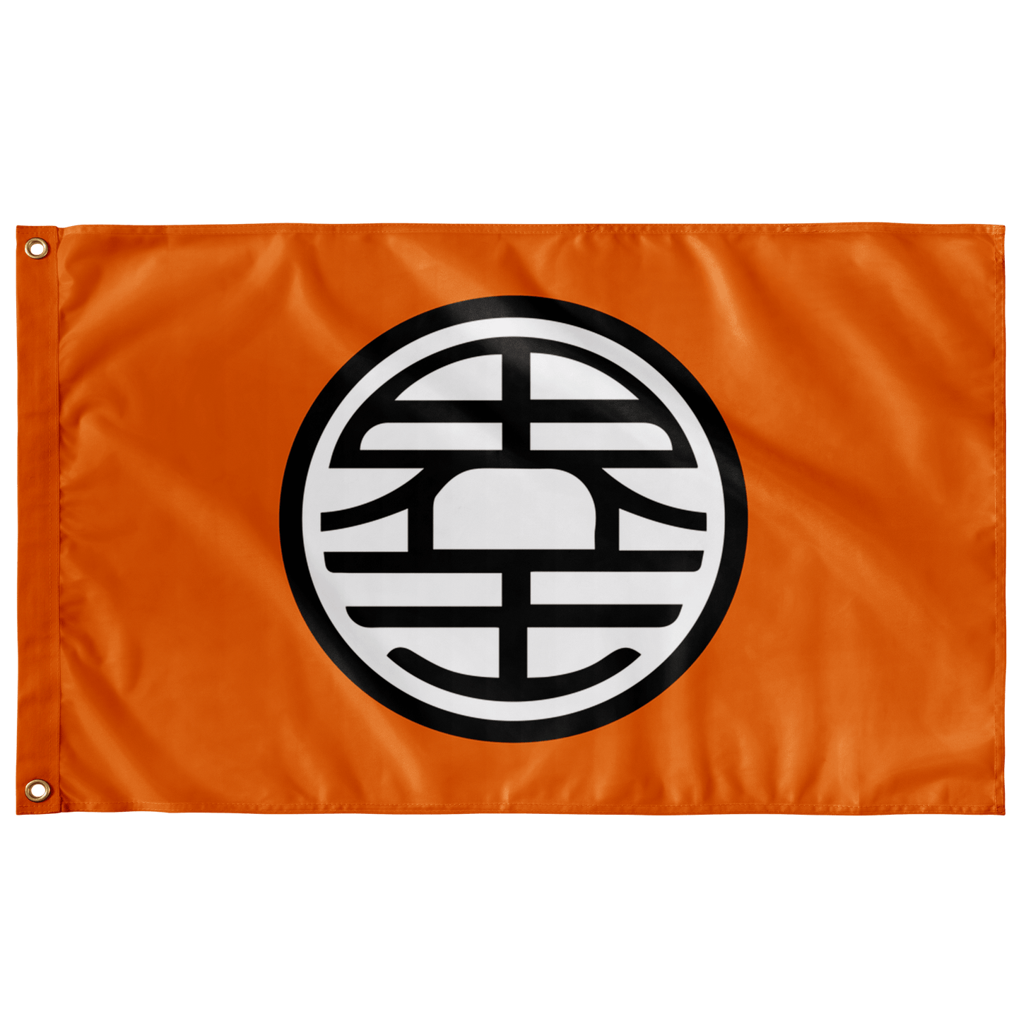 Orange Circular Kanji Rave Flag
