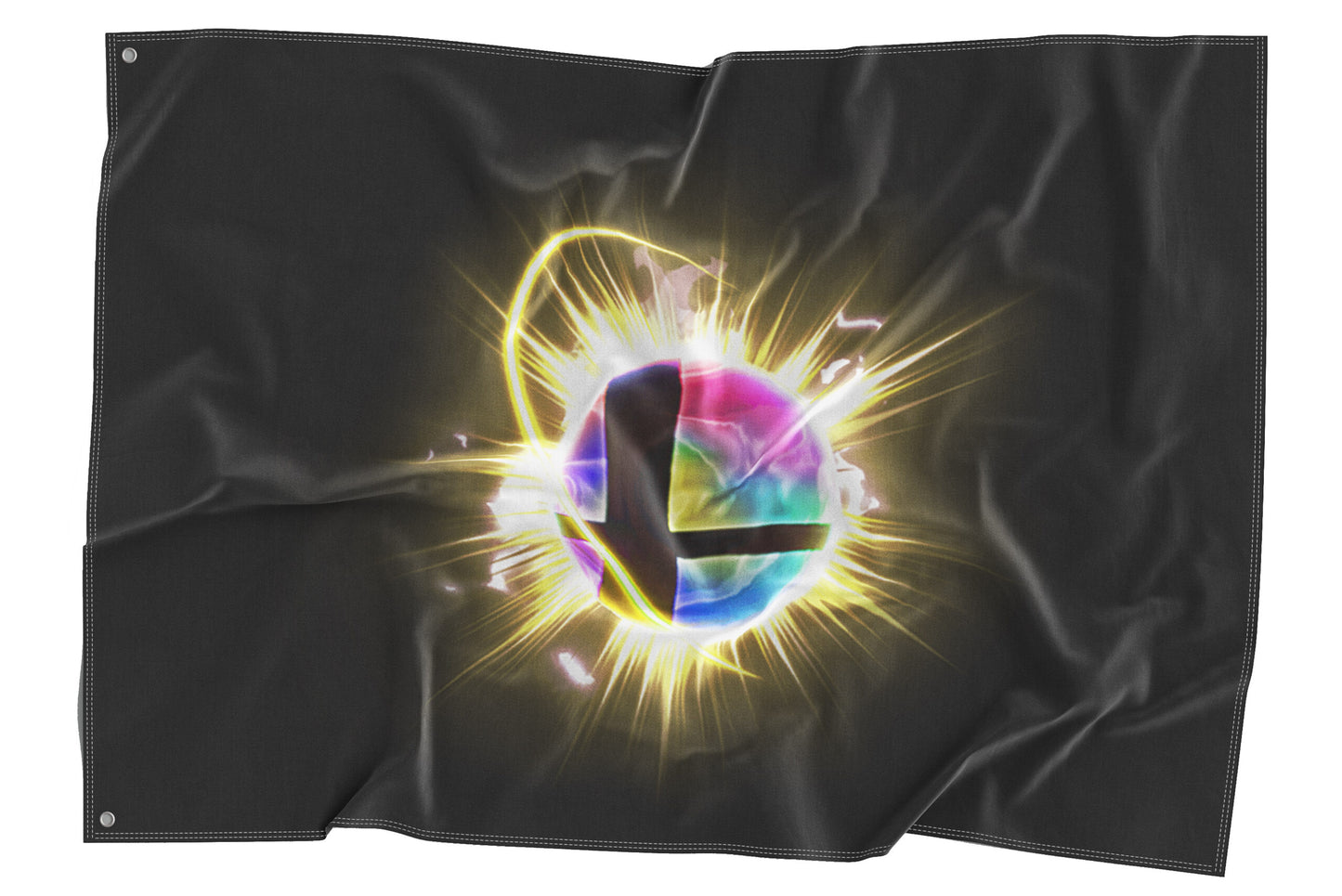 Black Smash Ball Rave Flag