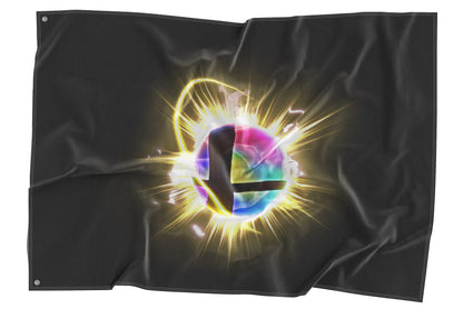 Black Smash Ball Rave Flag