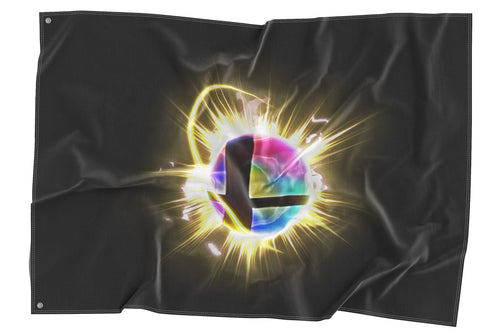 Black Smash Ball Rave Flag