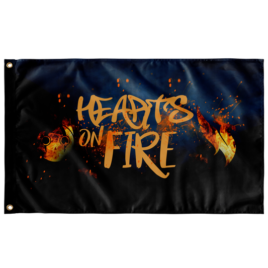 Dark Navy Brushed Graffiti Rave Flag