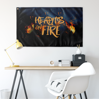 Dark Navy Brushed Graffiti Rave Flag