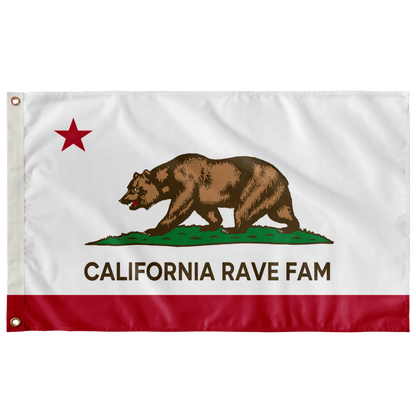 White California Republic Rave Flag
