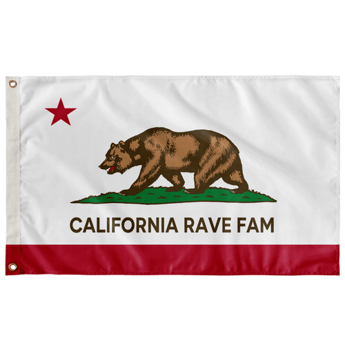 White California Republic Rave Flag