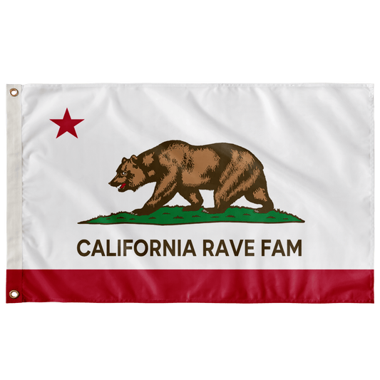 White California Republic Rave Flag