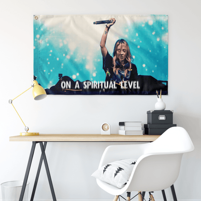 Teal Turquoise Photo Female Rave Flag